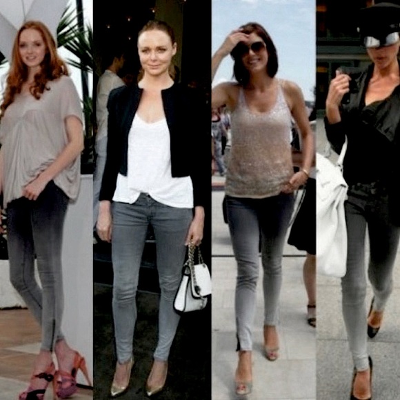 Stella McCartney Skinny Jeans w/Ankle Zipper Size 6/28 Gray Wash LIKE NEW - Picture 7 of 8